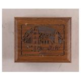 Vintage Lasercraft Wood Musical Box