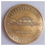 Vintage Randel Collector's Den Business Card Coin