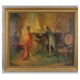 Hungarian Giclee on Board In Style of Louis Jambor