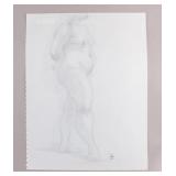 American Pencil on Paper Stamped Atelier Gagnon