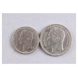 Vintage Venezuela Coins 2pc