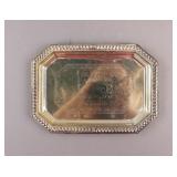 Vintage Octagonal Silver-plated Serving Tray