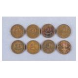 1950s - 60s Angola 50 Centavos Coins 8pc