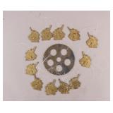 Vintage Brass 12 Unicorns Wind Chimes