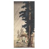 Japanese Woodblock on Paper by Takahashi Shotei