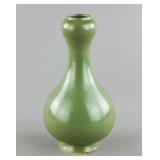 Longquan Ware Garlic Porcelain Vase w/Tianqi Mark