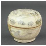 Chinese BW Porcelain Cosmetic Box Ming Period