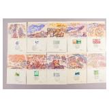 1987 China Post Stamp Postcards 11pc
