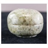 Chinese Green Jade Cosmetic Box with Cover