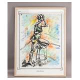 WC on Paper Signed LeRoy Neiman Reeve Mackay 
