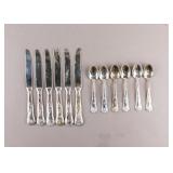 Italian Arg800 Silver-plated Knives & Spoons 12pc