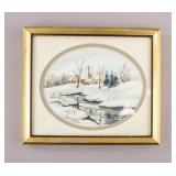 Canadian Watercolor on Paper Signed Lynette Yu