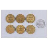 Canadian Ontario Transit Tokens 7pc