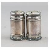 Antique Silver-plated Salt & Pepper Shakers 2pc