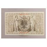 1910 Germany 1000 Mark Banknote