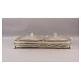 Vintage Queen Anne Silver-plated Glass Dishes 2pc