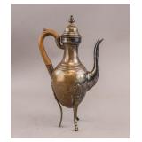 Antique British Silver-plated Brass Tea Pot