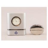 Vintage Adrienne Vittadini Quartz Desk Clock Set