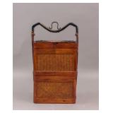 Antique Woven Bamboo Tiered Wedding Basket