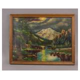 Canadian Oil on Board Signed J.C. Morris