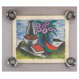 Acrylic on Canvas Signed Krishnaji Howlaji Ara