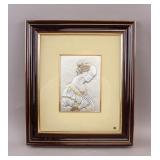 Vintage Italian 925 Silver Relief Art Plaque