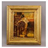 Italian Oil on Board Signed Vincenzo Irolli 
