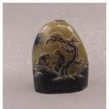 Chinese Shoushan Stone Carved Black Seal