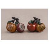 Fine Painted Porcelain Fruits 2pc