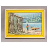 Canadian Acrylic On Canvas Signed Cash