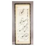 Chinese WC on Paper Signed Qi Baishi w/ Seals