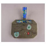 Chinese Enamel Copper Carved Silent Butler