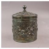 Vintage Dutch Silver-plated Tea Caddy Container