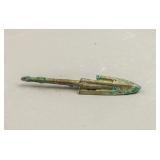 Ancient Chinese Bronze Carved Arrowhead