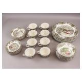 Vintage British Friendly Village Porcelain Set