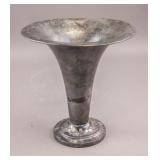 1956 Canadian Silver Carved Flute Vase