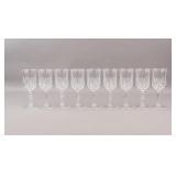 Vintage Longchamp Crystal Wine Glasses 9pc