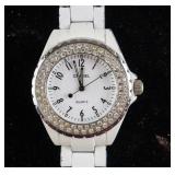 Vintage Chanel Etanche Gemstone White Watch