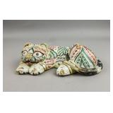 Vintage Indonesian Wooden Tiger Sculpture