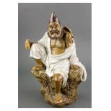 Chinese Pottery Carved Jigong Sculpture