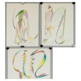 Three Color Pencil on Paper Signed 2003, 2007