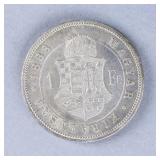 1883 Hungary 1 Forint Coin Francis Joseph I
