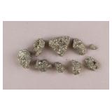 Natural Pyrite Stones 9pc