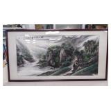 Chinese Watercolor on Paper Signed w/ Seals