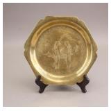 Chinese Brass Engraved Plate