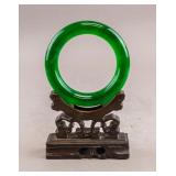 Chinese Dark Green Hardstone Bangle