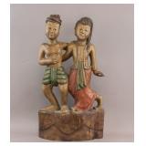 Vintage Burmese Wood Carved Sculpture