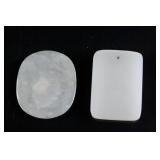 Burma White Jadeite Carved Pendants 2pc