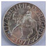 1977 UK Elizabeth II Jubilee 25 Pence Coin