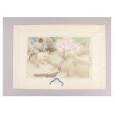 Japanese WC on Paper Signed Lakeside Biwa